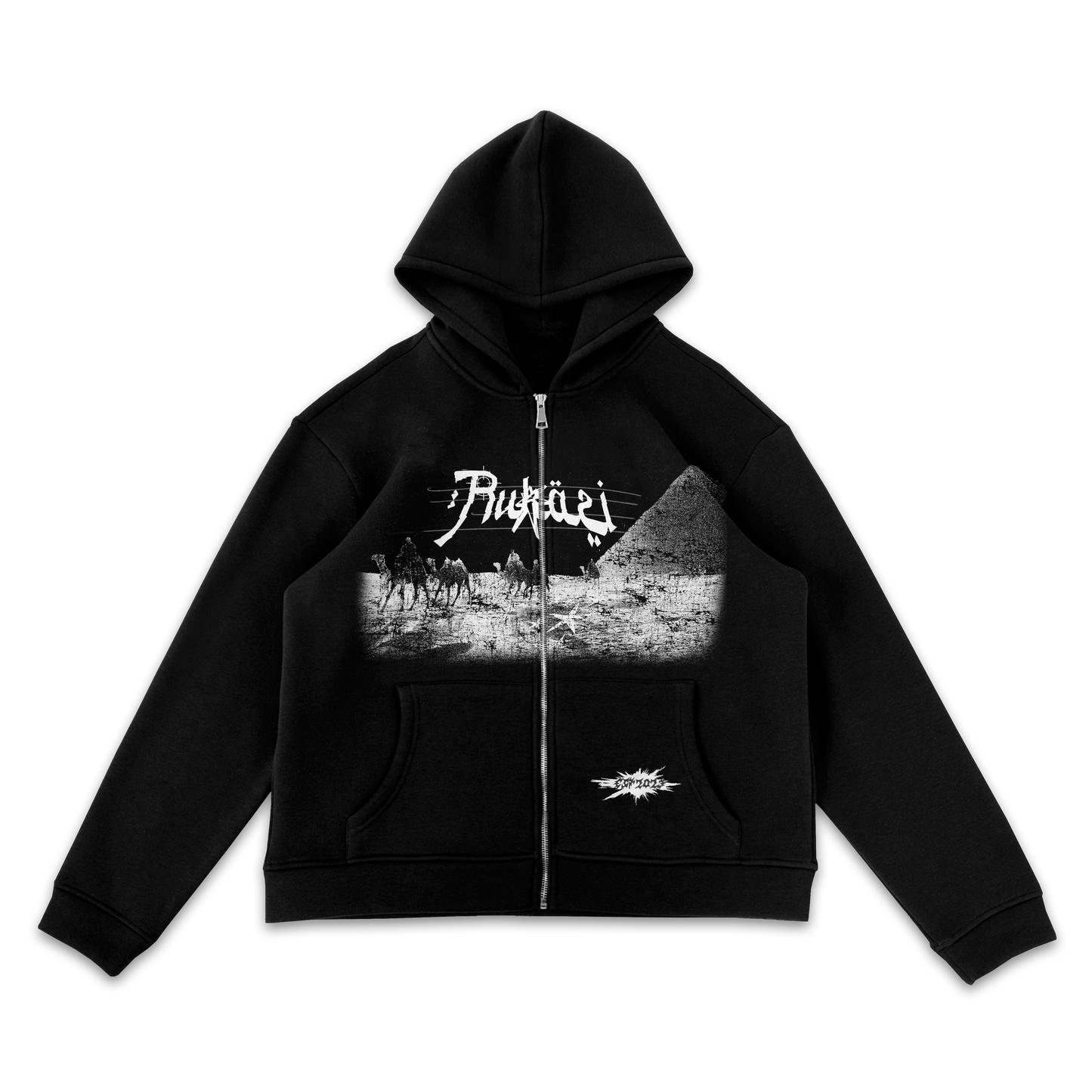 Black Pyramids Zip Hoodie